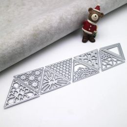 New Triangle Frame Metal Scrapbook Embossing Paper Cutting DIY Decorative Blade Punch Stencils Craft Die Cut