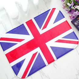 Bath Mats Flag Print Door Mats Soft Flannel Carpet for Bedroom Non Slip Bathroom Absorbent Foot Mat Indoor Home Kitchen Entrance Decor Rug