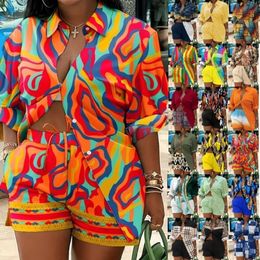 Plus size women rastrear traje de praia resort roupas designer moda moda blusses camisetas shorts de duas peças conjuntos combinando roupas de combinação