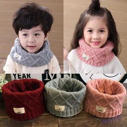 Scarves Wraps Fashion Face Masks Neck Gaiter Autumn and winter childrens scarf knitting wool to keep warm boy girl neck wrap babys thick protect the WX5.29RSCK