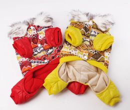 Dog Apparel Deer Pattern Thickness Pet Winter Clothes Overall Puppy Jumpsuit Costume Warm Clothing For Ropa Para Perros