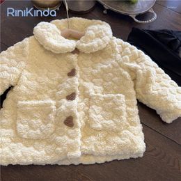 Jackets 1-6Years Old Girls Coat Autumn Clothes Long Sleeve Thicken Warm For Kids 2024 Children Jacket Winter Clothing