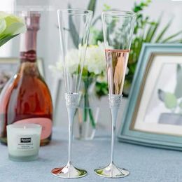 True Love Champagne Tumblers Glasses Wine Goblets Wedding Cup Gift Box Brief
