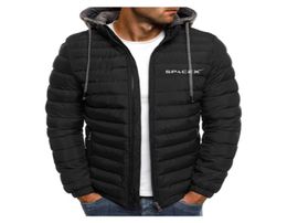 Men039s Hoodies Sweatshirts SpaceX Winter Jacket Warm Cashmere Slim Casual Down Coat Sports Top Thicken Oversized2596916