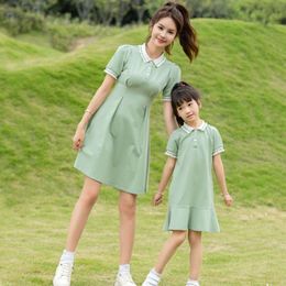 Mum Dad Kid Outfit Family Look Mother Father Daughter Son Matching Clothes Mom and Baby Girl Summer Dress Child Clothing