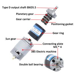 28mm DC Planetary gear motor 28GP-385 12V 24V High torque Speed Adjustable Can CW CCW Electric Motor