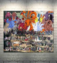 Uzumaki Sasuke Kakashi Japan Anime Art Silk Canvas Poster Print 13x20 24x36 Inch For Living Room Wall Decoration-0016803305