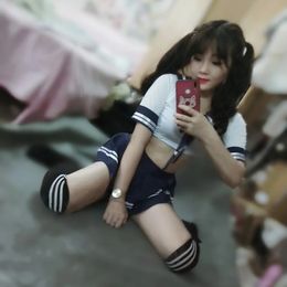 Women Japanese Sex School Uniforms Mini Skirt High Student JK Suit Sailor Tube Tops Sexy Lingerie Cosplay Costume 240530