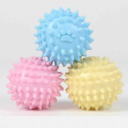 Dog Toys Chews Dog chew toy interactive rubber ball for small and large dogs cats pet teeth cleaning indestructible footprint ball pet accessories d240530