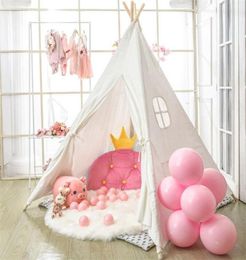 135CM Teepee Tent for Kids Foldable Children039s Play House Tents for Girl Boy Indoor Outdoor Wigwam Play House Toys for Childr4743505