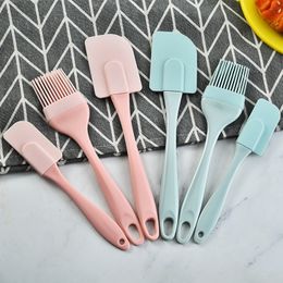 Non-Stick Cream Scraper Baking Spatula DIY Bread Cake Butter Spatula Mixer Oil Brush Kitchen Utensil Cooking Tools Basting Brush