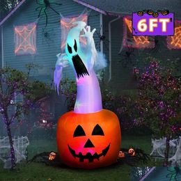 Other Event & Party Supplies Ourwarm Halloween Inflatable Pumpkin Ghost Lantern Horror House Festival Props Outdoor Garden Lawn Yard B Dhxg9