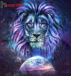 Huacan 5d Diy Lion Diamond Painting Animal Full Drill Square Mosaic Cross Stitch Decorations For Home Handmade Gift4215540