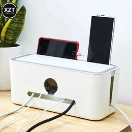 Storage Boxes Bins USB cable adapter protector Bin Hide Organiser large stand power strip storage box electronic socket cable management box charger S245304