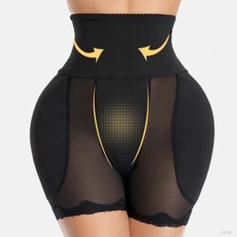 Bodysuit Shapewear Padded Hip Butt Lifter Panties High Waist Trainer Women Tummy Control Body Shaper Enhancer Thigh Slimming 240515