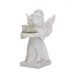 Candle Holders Angel Figurine Holder Creative Decorative Stand Crafts Decor Drop