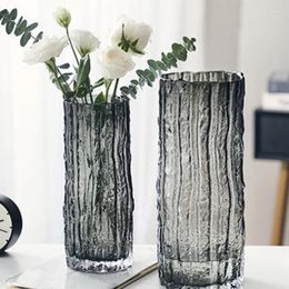 Vases Light Luxury Nordic Minimalist Glass Vase Transparent Water Planted Flowers Rich Bamboo Living Room Dining Table