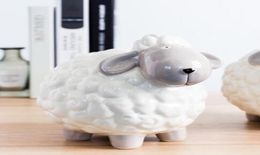 Nordic ins modern minimalist style Creative home personality bedroom room small display small sheep ceramic piggy bank4142052