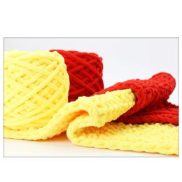 Wool Yarn Roll for Handmade Blankets Scarf Sweater DIY Apparel Sewing Material Soft Washable Bright Colour