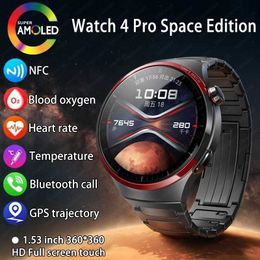 Other Watches Suitable for Huawei Watch 4 PRO Smart Watch Mens Space Exploration Edition Bluetooth Call GPS NFC Heart Rate Sports Smart Watch 2024 New J240530