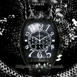 High Quality Cheap BLACK CROCO PVD Black With Dial Mens Watch Quartz Chronograph Snakeskin Pattern Lather Strap Cheap Watches 2411