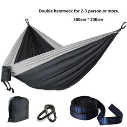 Hammocks Camping parachute hammock survival garden outdoor furniture leisure sleep Hamarca travel double H240530 BQSC