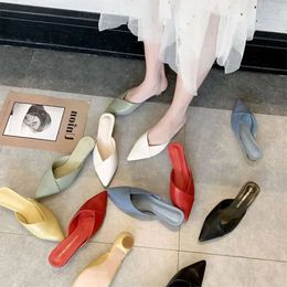 Heels Fashion Women Slippers Sandals High Shoes GAI Triple White Black Red Yellow G 537