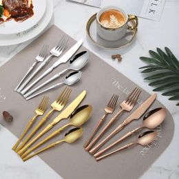 Flatware Sets 30pcs Set Stainless Steel Dinnerware Tableware Knife Fork Coffee Spoon Dishwasher Safe Kitchen Dinner Cutlery Gift