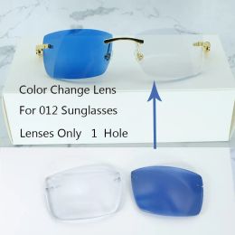 Lenses Photochromic Lenses Two Colors Lenses 4 Season Interchangble Lens Color Change Square Lenses For Carter 012 Wood Glasses Frame 1 H