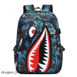 Sharks Designer Spraygrounds Backpack New Specialized Childrens School Bag Student Shark Personalized Print Large Capacity Lightweight Casual Minimalist Bag 4b