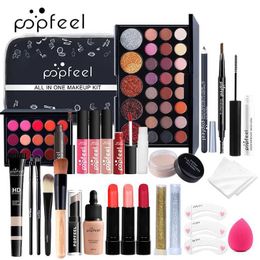 Makeup Sets Integrated multi-purpose female makeup kit - makeup brush set eye shadow palette lip color set makeup bag eyebrow pencil G240529