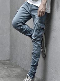 Fashion Skinny Jeans Men Casual Pocket Pencil Pants Jeans Men Clothing Jogger Denim Pants Ropa Hombre Casual Denim Pants Jeans 2107388860