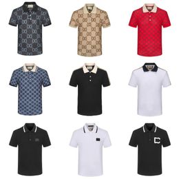 Erkek Polo Gömlek Tasarımcı Polos Gömlekler İçin Moda Odak Nakış Jamboider Jartiyer Küçük Arılar Baskı Desen Giysileri Tee Siyah ve Beyaz Erkek T Shirt
