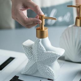 Liquid Soap Dispenser Jane European Bathroom Toilet Ceramic Starfish Lotion Bottle Sub-Bottling Shower Gel Hand Shampoo Moisture Bottling