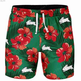 Volleyball Shorts 2024 New Arrival Summer South Sydney Rabbitohs Aloha Volley Shorts Oversized Cartoon Kids/Adults Athletic Shorts Jersey H240530