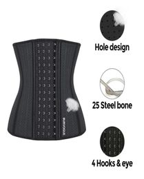 Burvogue Women 25 Steel Bones Waist Trainer Corset Underbust Waist Latex Corset Slimming Shaper Breathable Corset Belt XXS3XL MX23861259