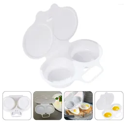 Double Boilers Cookware Microwave Egg Steamer Plastic Omelette Quick Steamed Kitchen Gadget Household Maker Reusable White Cooker Japanese