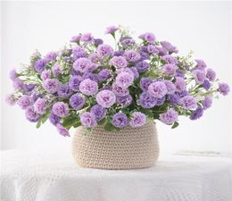 Small lilac flowers bundle Artificial fake silk Flowers flores for Home party garden Decoration wreath 20 Heads33164173967