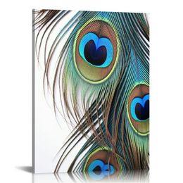 T&H XHome Wall Art Paintings on Canvas Print Peacock Feather Arts Office Artwork Home Decoration Living Room Bedroom Bathroom Giclee Walls Decor