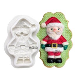 Christmas Snowman Santa Claus Reindeer Silicone Mould Resin Tools Sugarcraft Cupcake Baking Mould Fondant Cake Decorating Tools