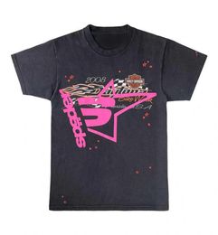 Men Women 11 Quality Foaming Printing Web Pattern Tshirt Fashion Top Tees Pink Young Thug T Shirt5462012