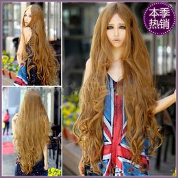 40 inch Wig Pink Anime Wig High-end Sexy Beauty Lady Yellow Hair Front Lace Wig Synthetic Anime Cosplay Lace Front Wig 13*4
