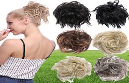 New Messy Scrunchie chignon hair bun Straight elastic band updo hairpiece synthetic hair chignon hair extension for women4530313