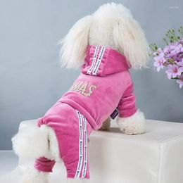Dog Apparel Pet Jumpsuit Spring Autumn Warm Clothing For Small Clothes Velvet Pyjamas Kitten Puppy Pullover Chihuahua Costume Coat