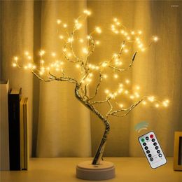 Table Lamps LED Tree Light USB Lamp Adjustable Touch Switch DIY Artificial Xmas Fairy Night Home Christmas Decoration