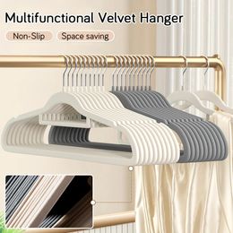 10/20pcs Velvet Hanger Non-Slip Flocking Multifunctional Clothes Hangers Camisole Suit Shirt Coat Closet Organizer Save Space 240529