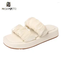 Slippers Fairy Style One-word Female Outer Wear Summer Open-toed Sponge Cake Thick-soled Comfortable Beach Casual Sandals