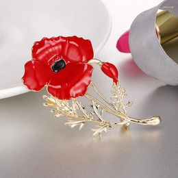Brooches Red Carnation Simulated Flower Brooch Coat Dress Sweater Suits Lapel Pins Bags Women Clothes Jewellery Accessories