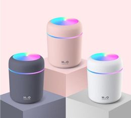 Car Humidifier 300ml USB Ultra Dazzle Cup Aroma Diffuser Cool Mist Maker Air Humidifiers Purifier with Romantic Light29847186467737