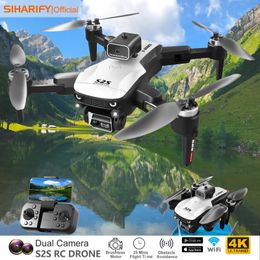 Drones New professional drone 5G WiFi 4K high-definition ESC camera obstacle avoidance helicopter FPV optical flow remote control four helicopter RC drone S3